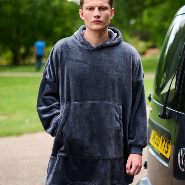 Snuggler oversized fleece hoodie Thumbnail