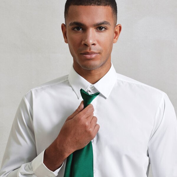 'Colours' satin clip tie Thumbnail