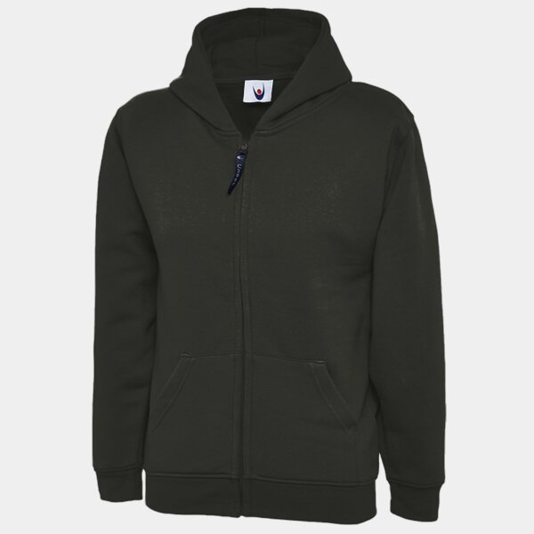 Childrens Classic Full Zip Hooded Sweatshirt Thumbnail
