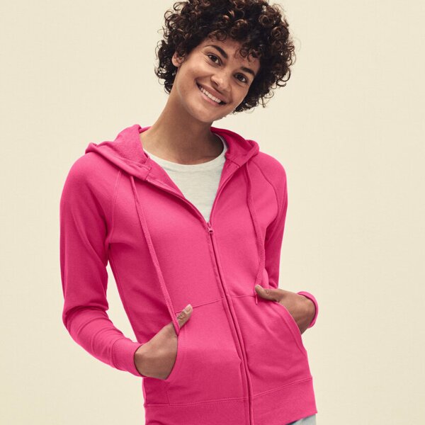Women's lightweight hooded sweatshirt jacket Thumbnail