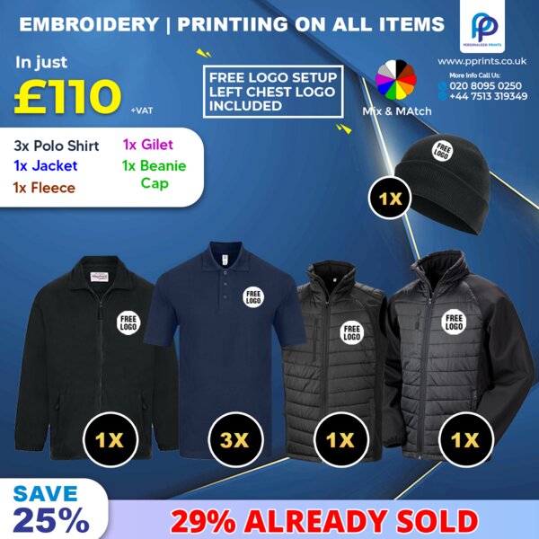 Arctic Professional Winter Workwear Bundle with Free Left Chest Logo, Embroidered & Printed Thumbnail