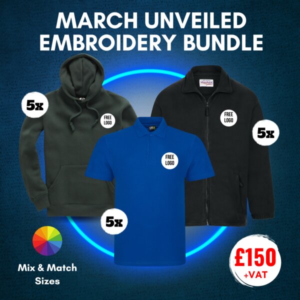 March Unveiled Embroidered Bundle with Free Logo Thumbnail